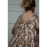Konges Sløjd Gold Glitter Lila Sequins Bow Dress