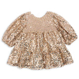 Konges Sløjd Gold Glitter Lila Sequins Bow Dress