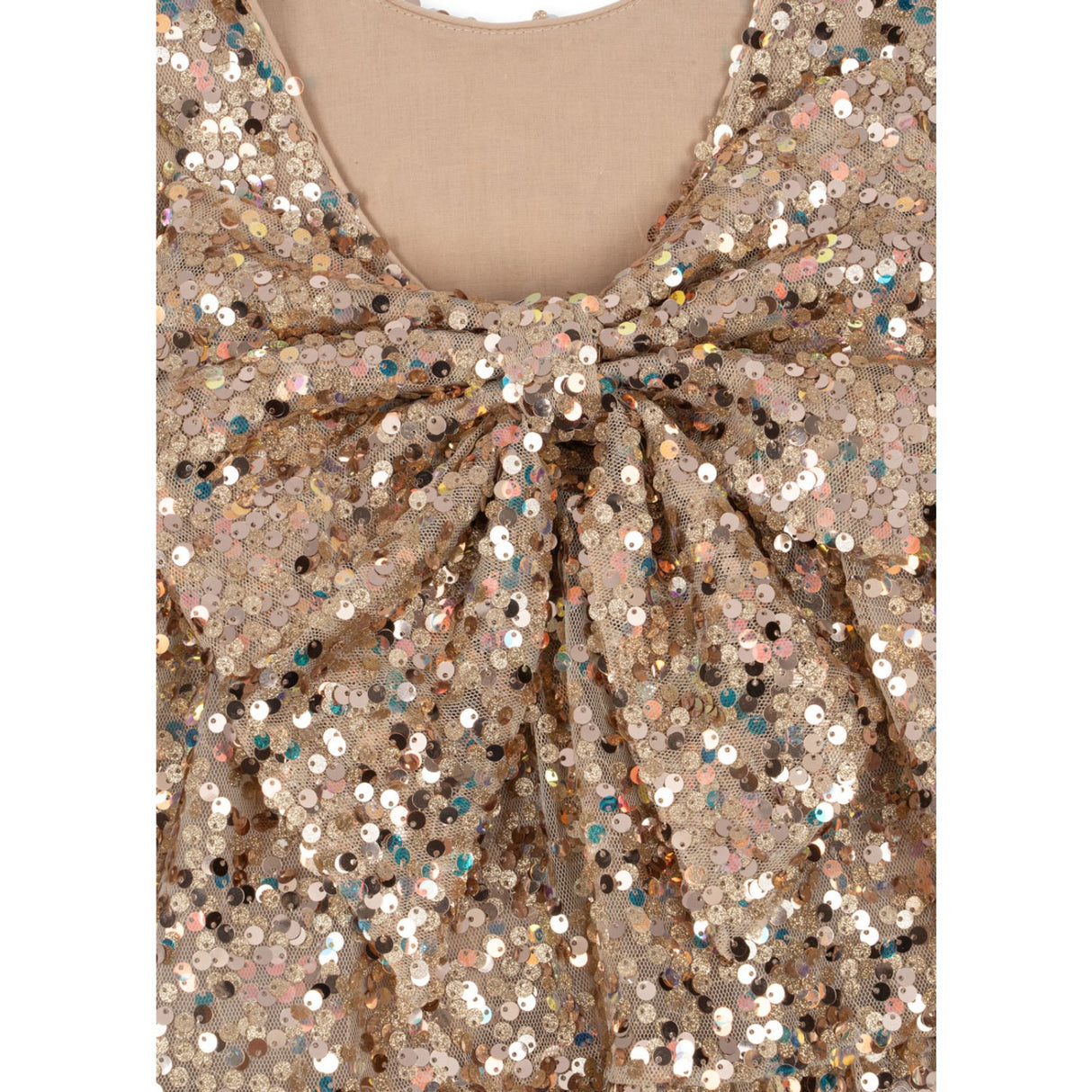 Konges Sløjd Gold Glitter Lila Sequins Bow Dress