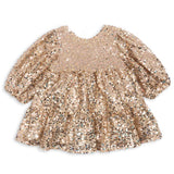 Konges Sløjd Gold Glitter Lila Sequins Bow Dress