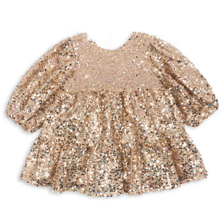 Konges Sløjd Gold Glitter Lila Sequins Bow Dress
