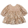 Konges Sløjd Gold Glitter Lila Sequins Bow Dress
