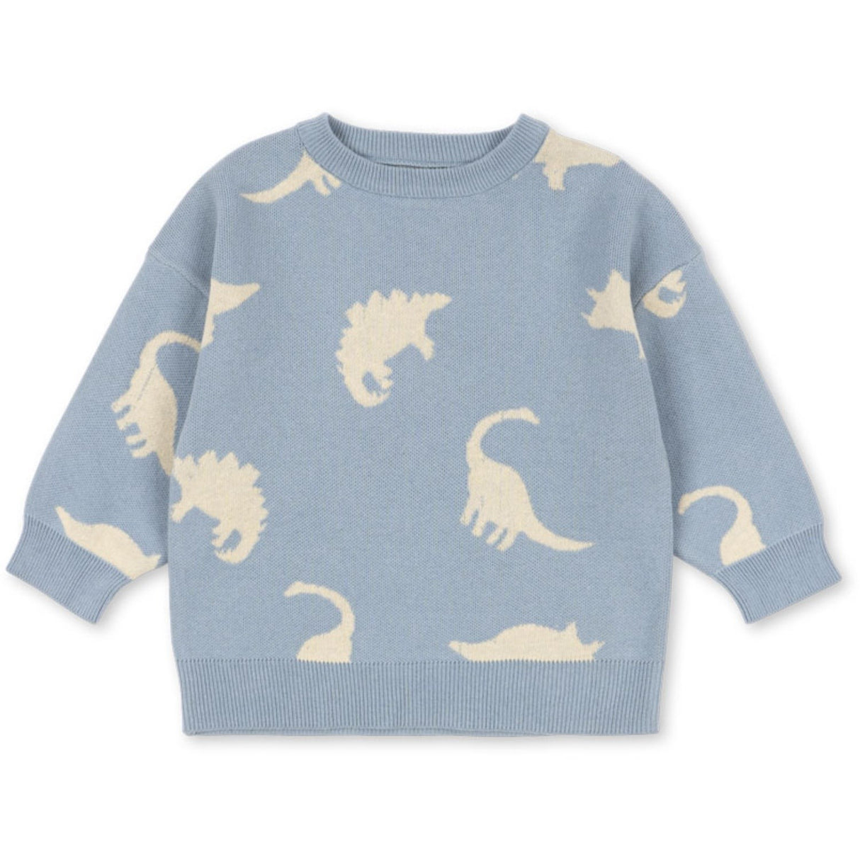 Konges Sløjd Dino Mist Lapis Knit Sweater GOTS