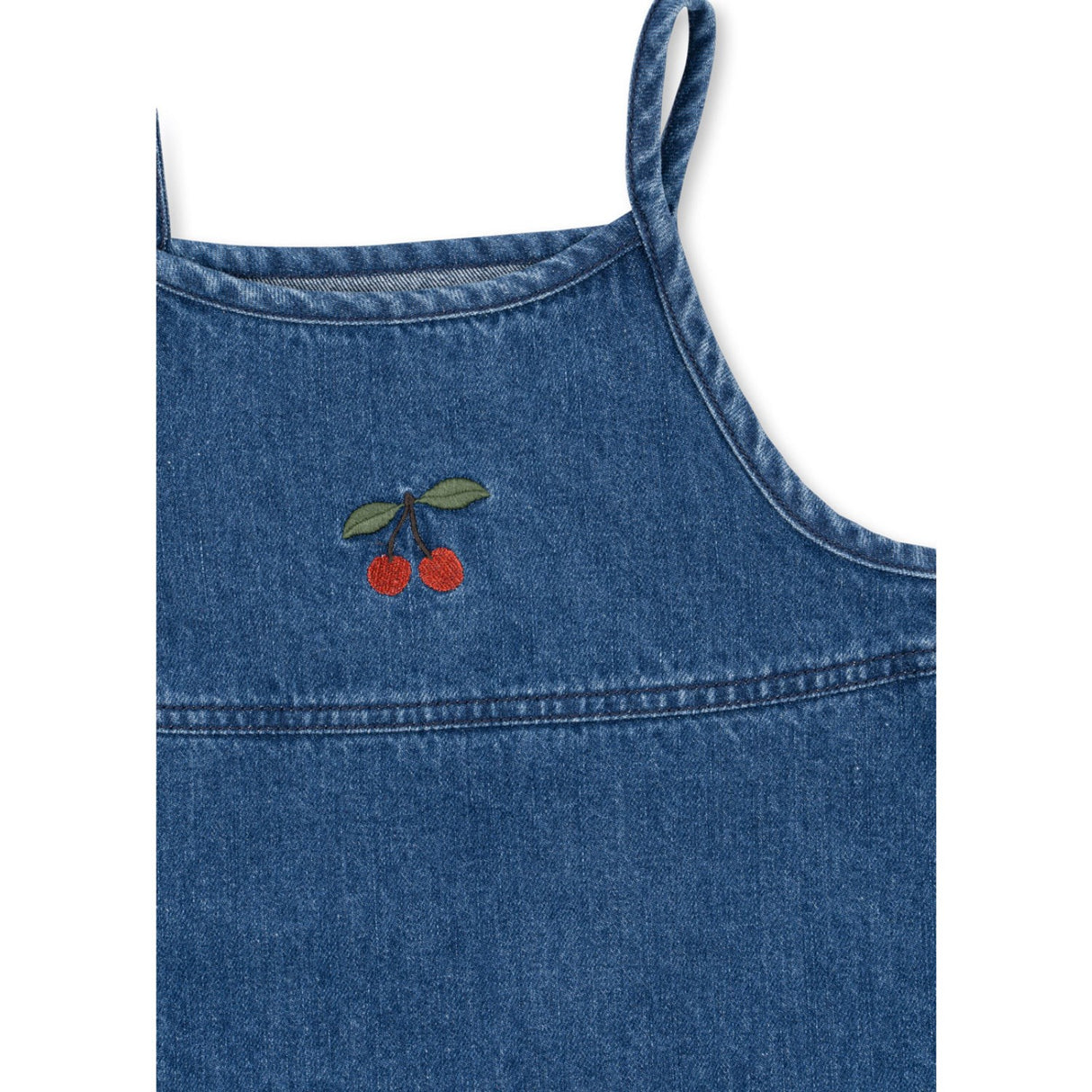 Konges Sløjd x Luksusbaby Denim Blue Magot Strap Dress GOTS