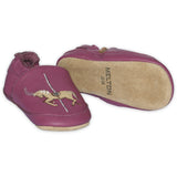 MELTON Red Violet Carousel Leather Slippers