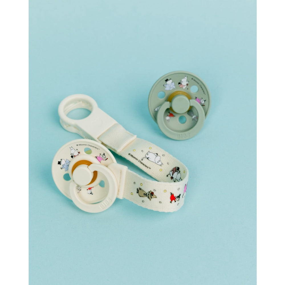New Pacifier Loops Buy Bibs X Moomin Ivory/sage Colour Pacifier & Loop Clip Gift Set Latex ...