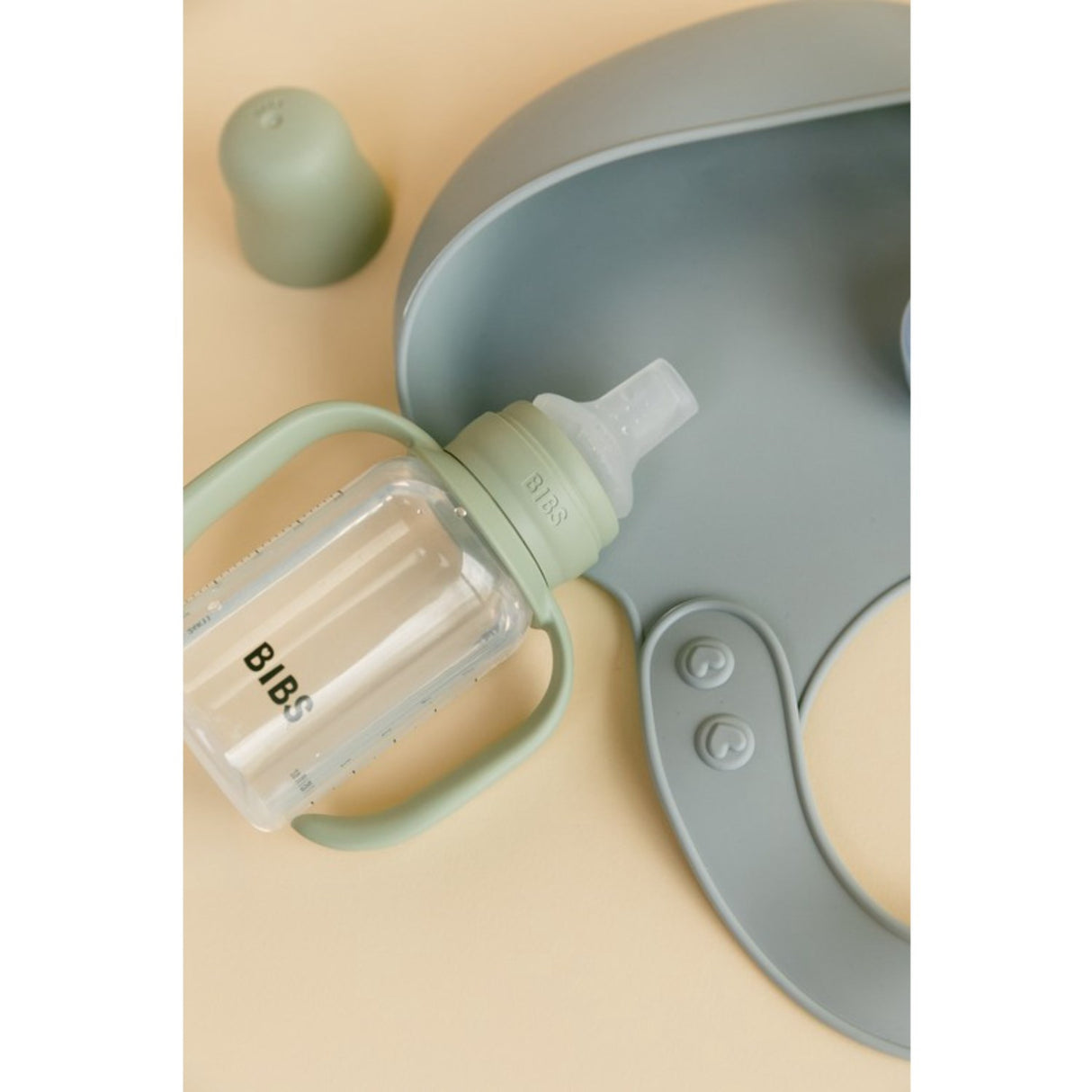 Bibs Sage Baby Sippy Bottle Spout Round Silicone Slow Flow