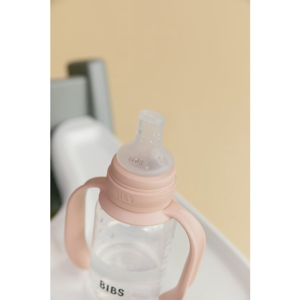 Bibs Blush Baby Sippy Bottle Spout Round Silicone Slow Flow