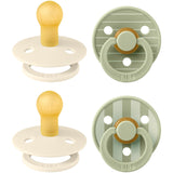 Bibs Pin Ivory Vanilla Mix/Pin Sage Mix Pacifier Studio Colour 4-Pack Latex