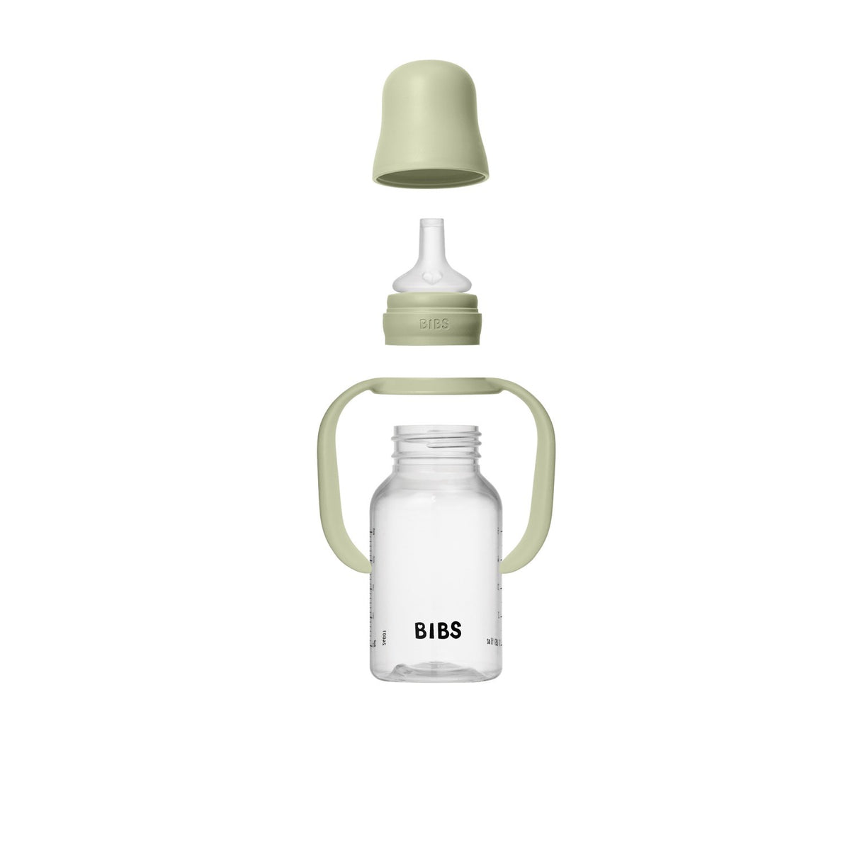 Bibs Sage Baby Sippy Bottle Spout Round Silicone Slow Flow