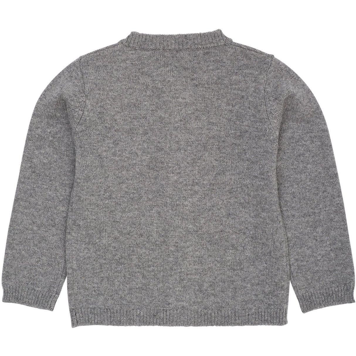 COPENHAGEN COLORS Dk Grey Mel./Cream Comb. Cashmere Cardigan W. Poplin Bow