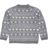 COPENHAGEN COLORS Dk Grey Comb Cashmere Pattern Cardigan