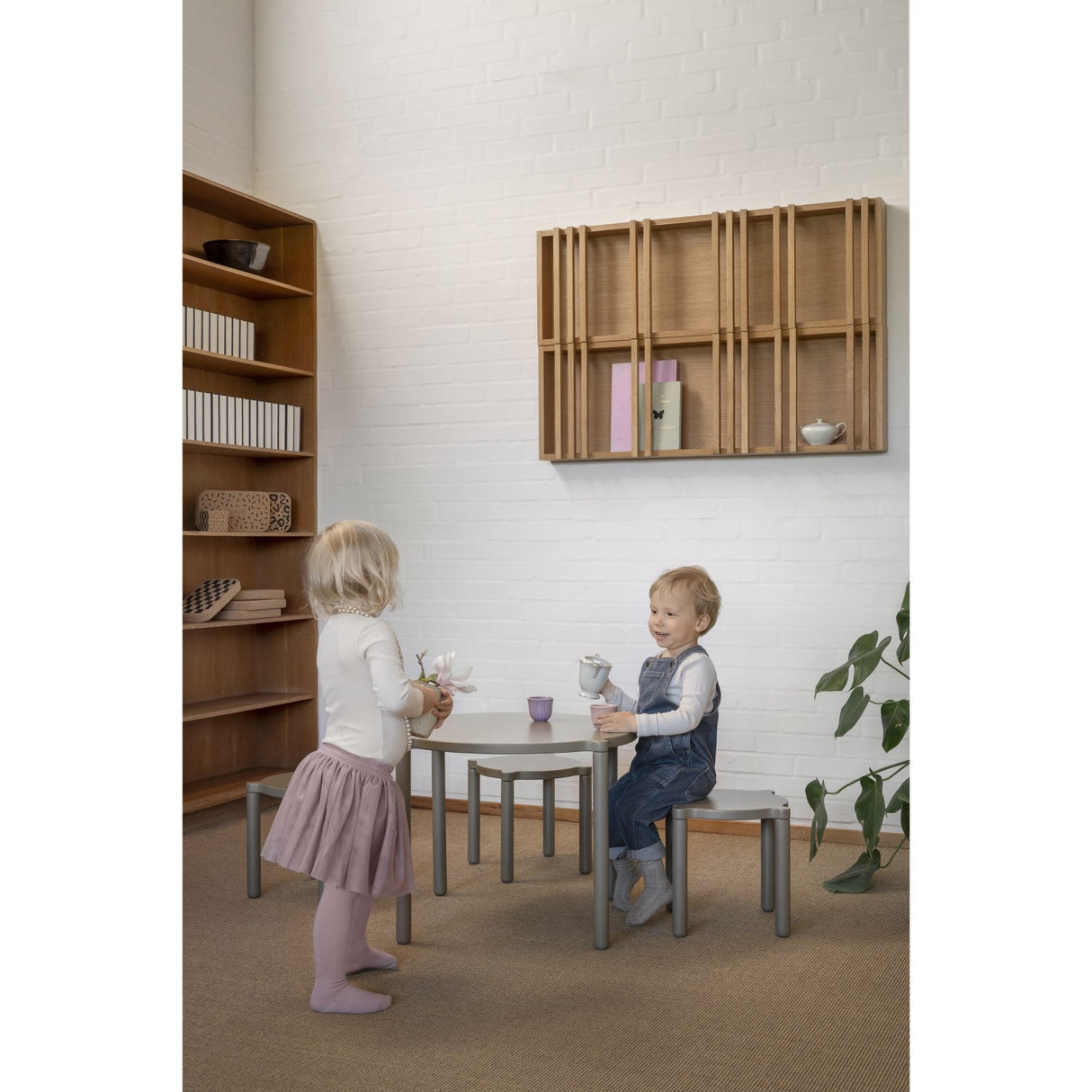 by KlipKlap Sand-Grey Stacking Table