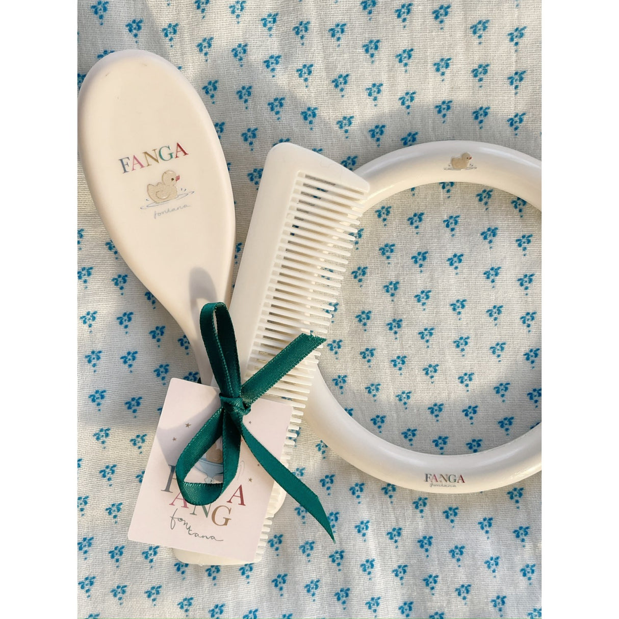 Konges Sløjd Beige Baby Hairbrush Set