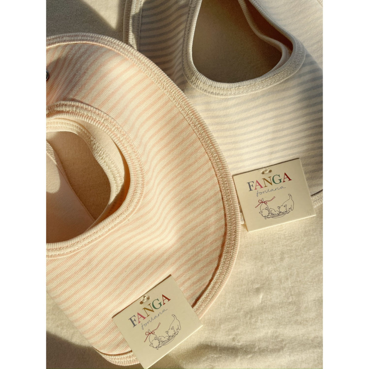 Konges Sløjd Blush Mix Fio Stripe 2 Pack Bibs OCS