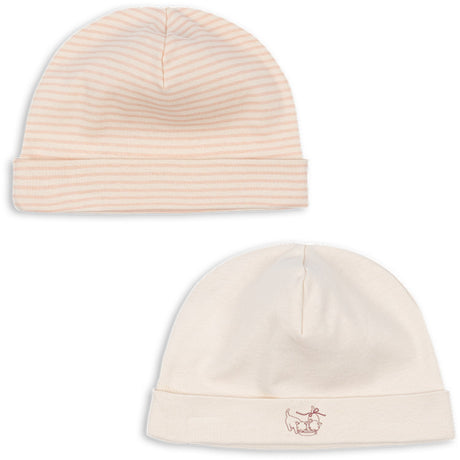 Konges Sløjd Blush Mix Fio Stripe 2 Pack Beanie OCS