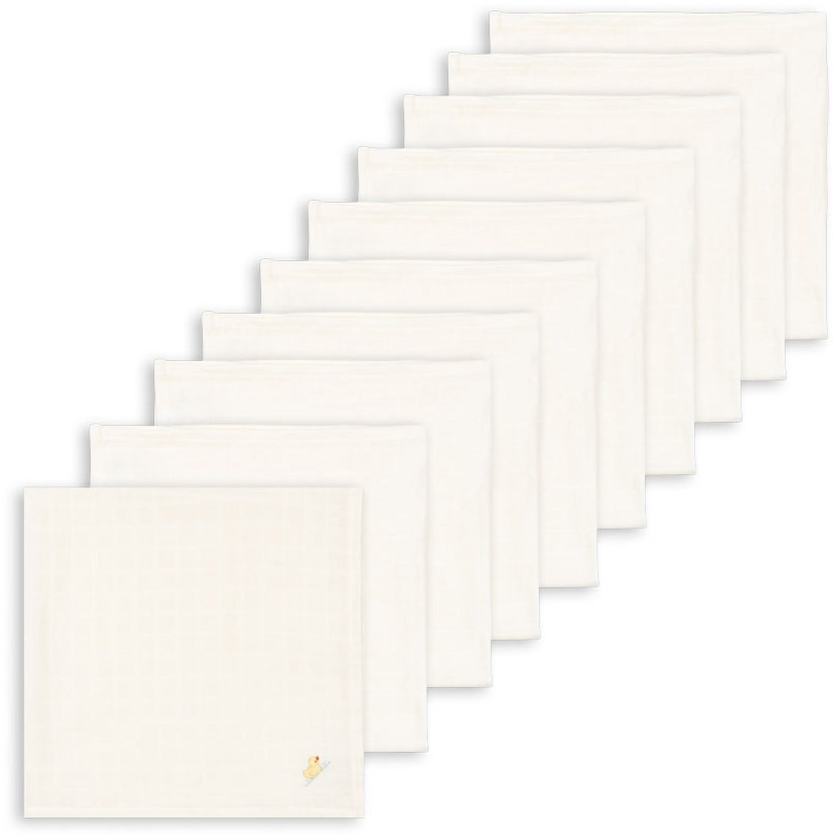 Konges Sløjd Antique White Nuvoli 10 Pack Muslin Cloth GOTS