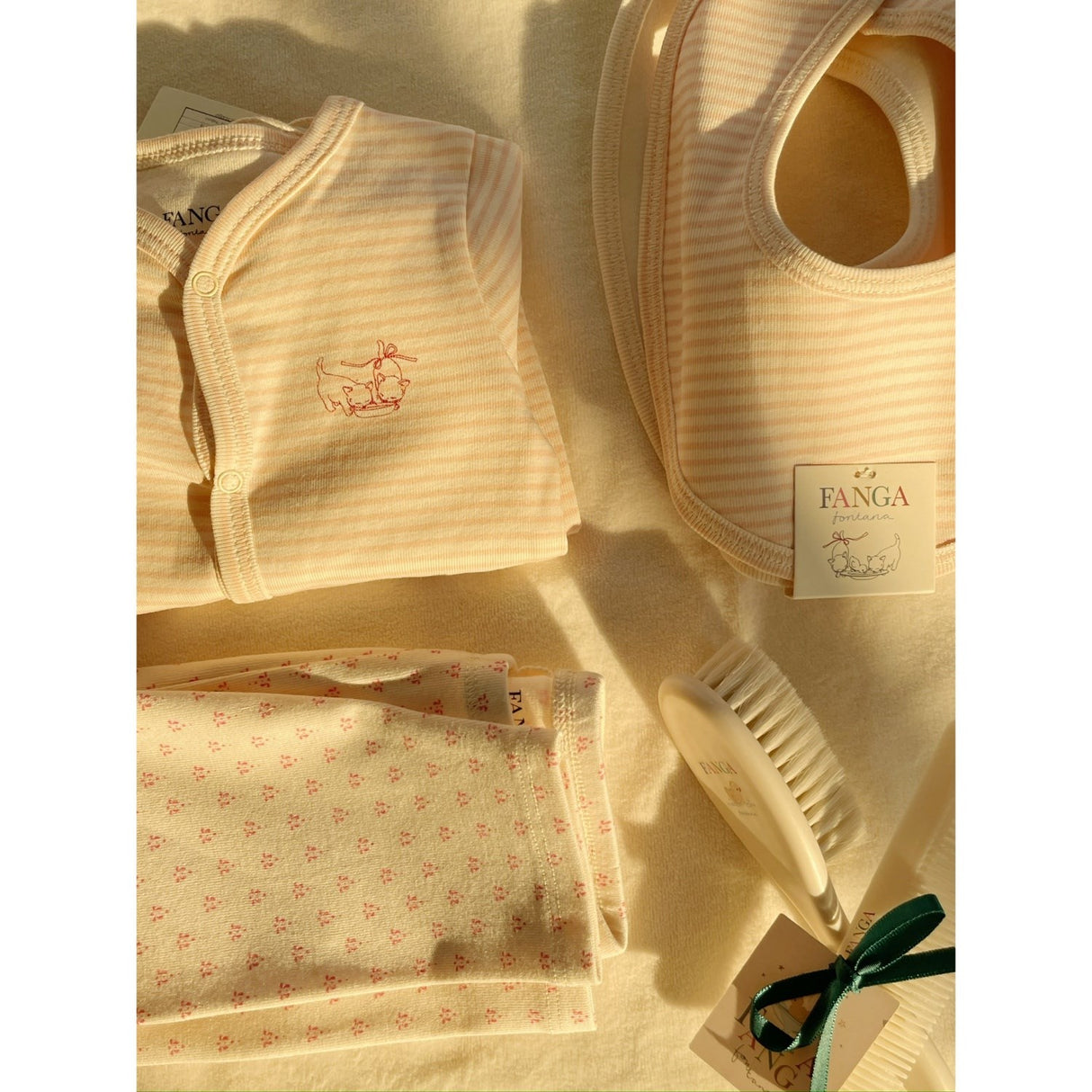 Konges Sløjd Blush Mix Fio Stripe 2 Pack Bibs OCS
