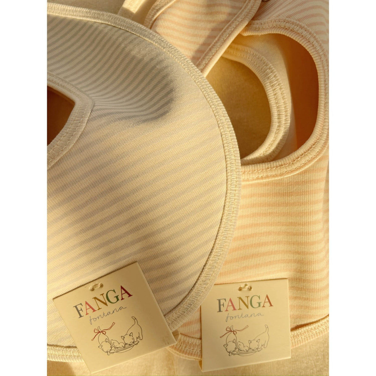 Konges Sløjd Blush Mix Fio Stripe 2 Pack Bibs OCS