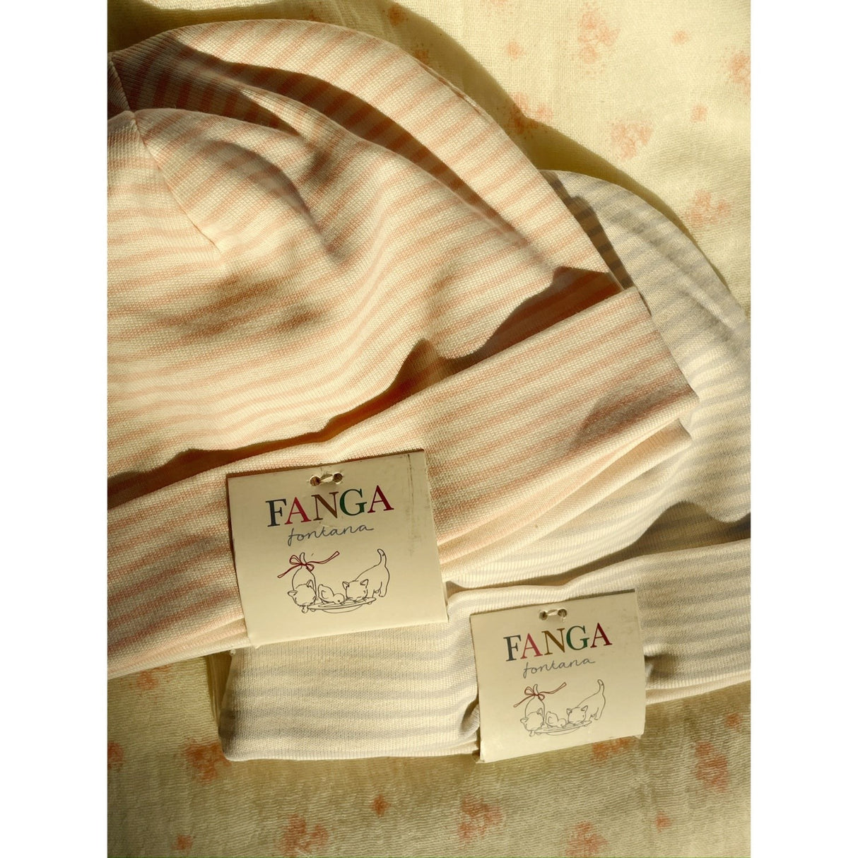 Konges Sløjd Blush Mix Fio Stripe 2 Pack Beanie OCS