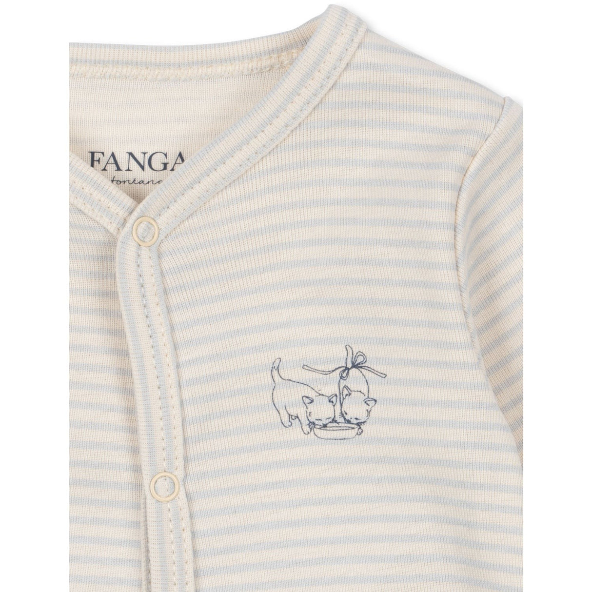 Konges Sløjd Tea Stripe Gray Dawn Fio Pj OCS