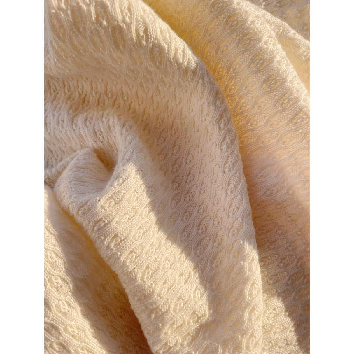 Konges Sløjd Fanga Antique White Venti Pointelle Blanket GOTS