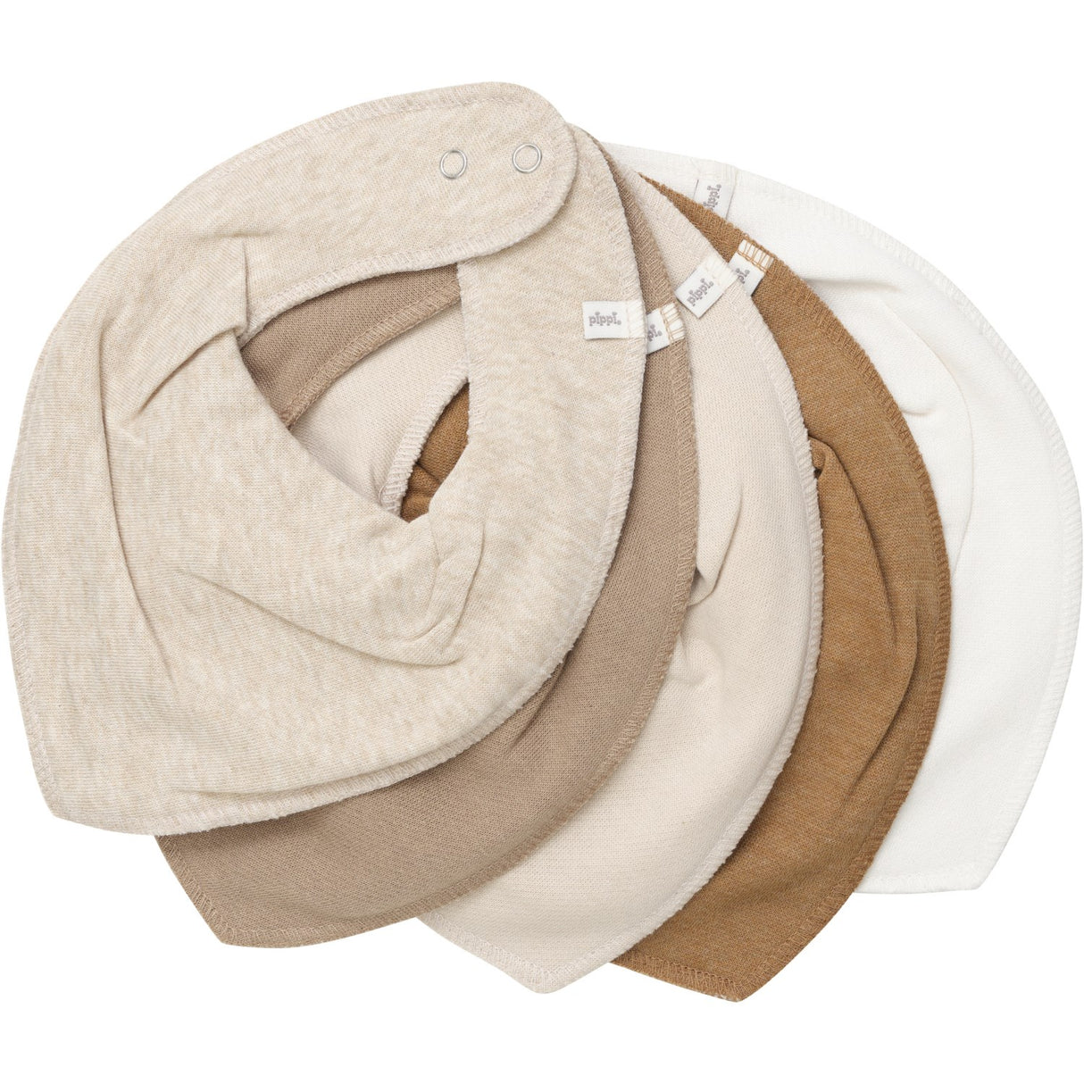 Pippi Rainy Day Bandana Bib - Solid (5-Pack)