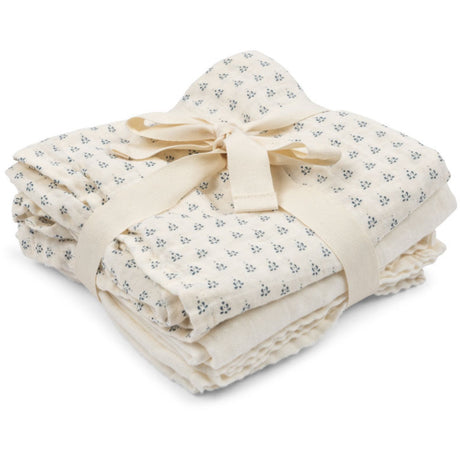Konges Sløjd Punto Blu Bellini 3 Pack Muslin Cloth GOTS