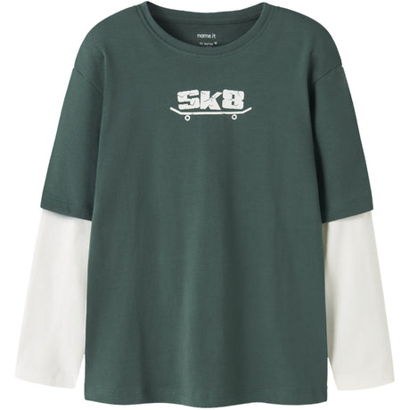 Name It Bistro Green Skate8 Nkmvarto Ls Nreg Top