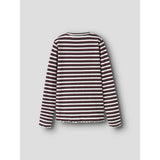 Name It Cloud Dancer Black+Burgundy Nkfvemma Glitter Ls Slim Top