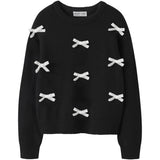 Name It Black Bright White Bow Nkfsonja Ls Knit