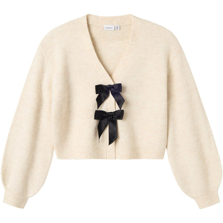 Name It Jet Stream Black Bow Nkfrina Ls Knit Card