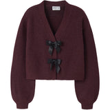 Name It Burgundy Black Bow Nkfrina Ls Knit Card