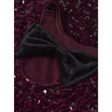 Name It Burgundy Black Bow Nkfrusitta Ls Dress