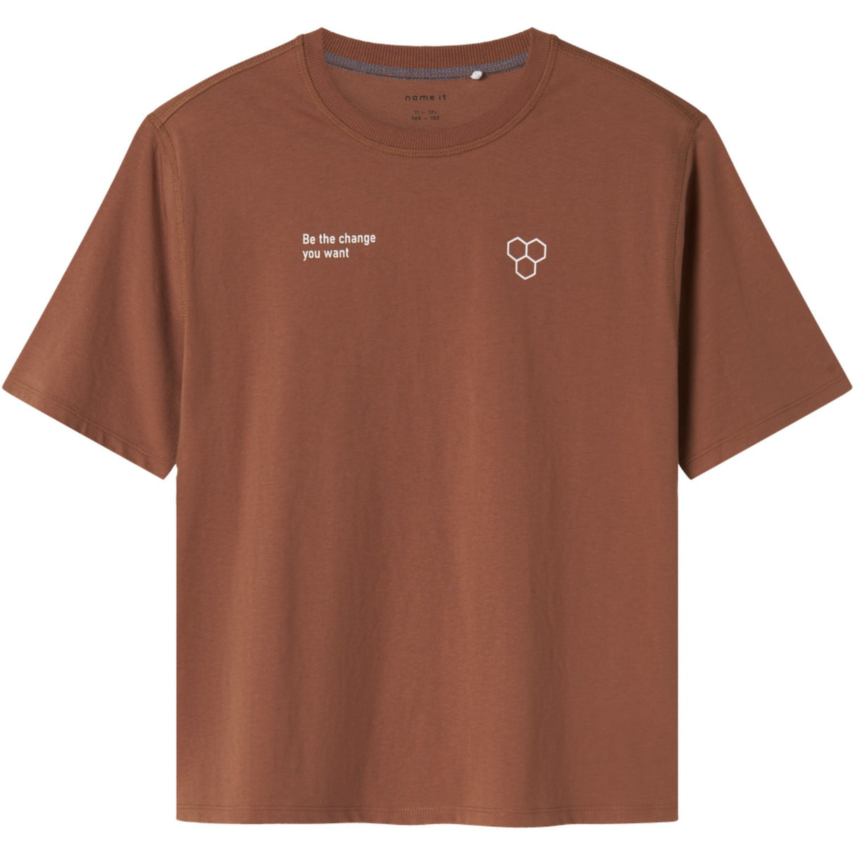 Name It Carob Brown Nkmoakley Ss Nreg Top Bf