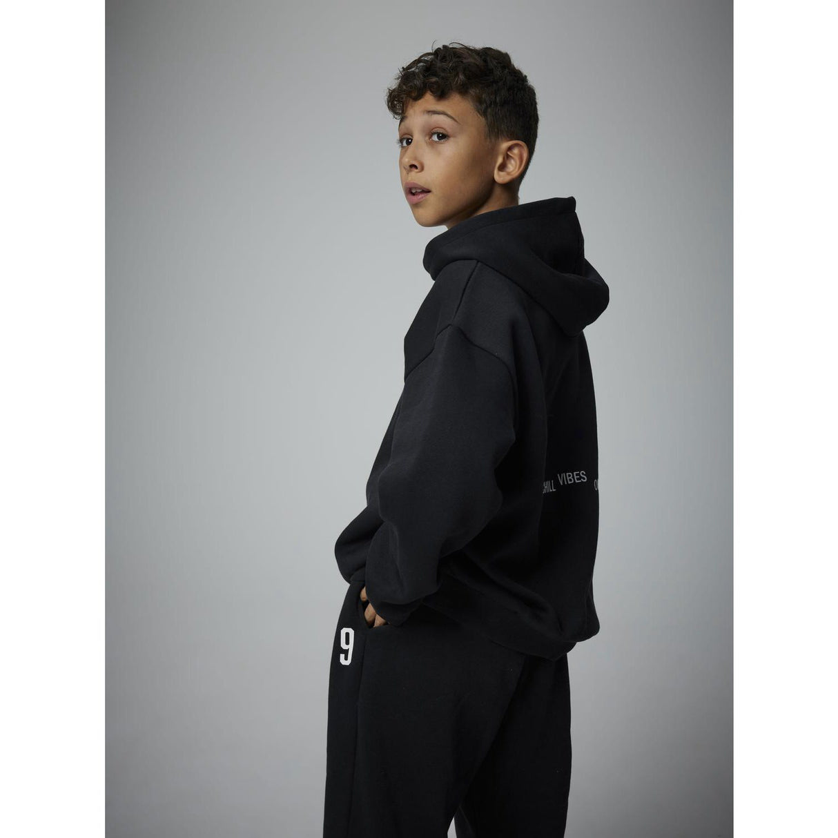 Name It Black Nkmbronx Ls Rlx Swe Bru Wh Bf