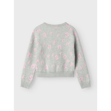 Name It Light Grey Melange Nmfoline Ls Knit Bf