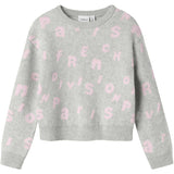Name It Light Grey Melange Nmfoline Ls Knit Bf