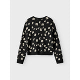 Name It Black Nkfoline Ls Knit Bf