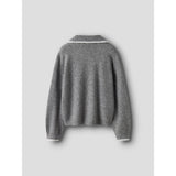 Name It Grey Melange Nkfrikasa Ls Knit Polo