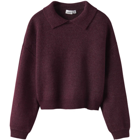 Name It Burgundy Nkfsonia Ls Polo Knit