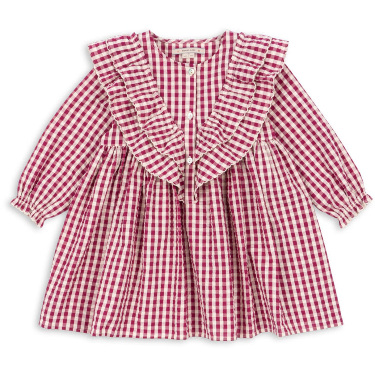 Konges Sløjd Sangria/Butter Check Kim Dress GOTS