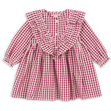 Konges Sløjd Sangria/Butter Check Kim Dress GOTS