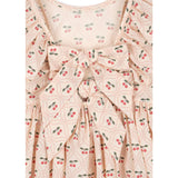 Konges Sløjd Cherry Pink Motif Cianna Ls Bow Dress GOTS