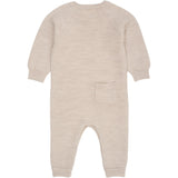 COPENHAGEN COLORS Pale Cream Mel Merino Baby Full Body In Garter Stitch