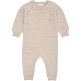 COPENHAGEN COLORS Pale Cream Mel Merino Baby Full Body In Garter Stitch