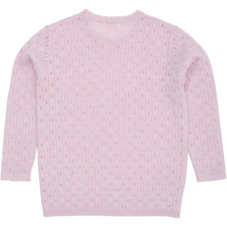 COPENHAGEN COLORS Lavender Merino Classic Pointelle Blouse