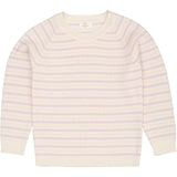 COPENHAGEN COLORS Cream/Lavender/Dusty Rose Combi Merino Classic Rib Blouse