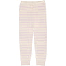 COPENHAGEN COLORS Cream/Lavender/Dusty Rose Combi Merino Classic Rib Leggings W. Drawstrings
