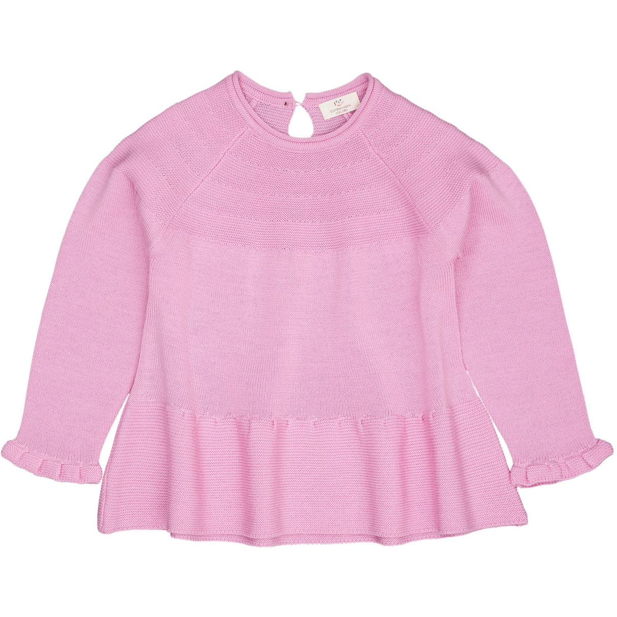 COPENHAGEN COLORS Syringa Merino Knit Blouse With Frill